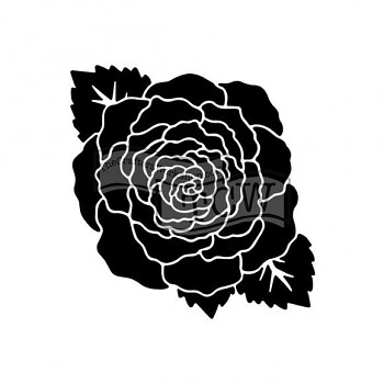 Stencil / 6x6" / Large rose
