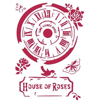 Stencil / A4 / Clock House of Roses