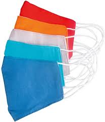 Nose&mouth mask with elastic band coloured 5pcs
