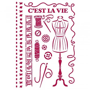 Stencil / A4 / Romantic Threads Couture